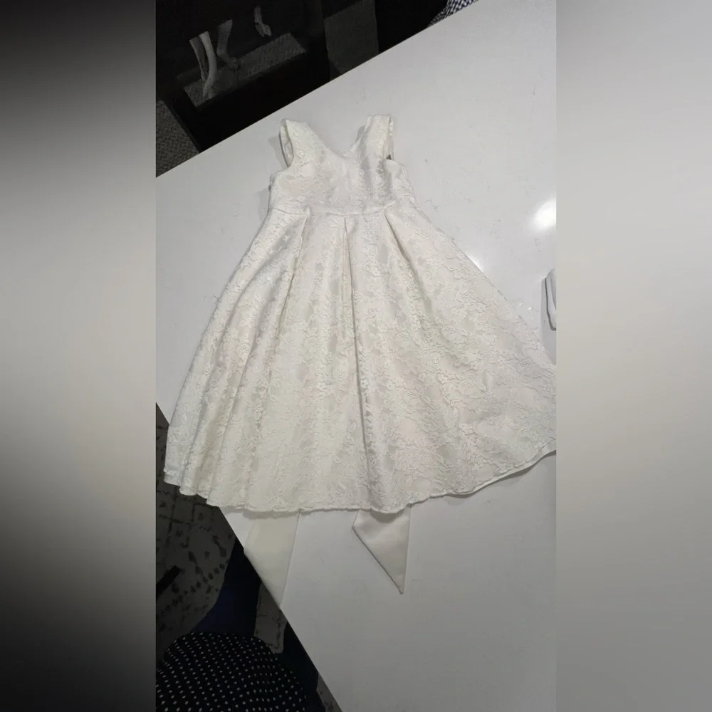 John Lewis Heirloom Collection Charlotte Lace Bridesmaid Dress, Ivory size 6